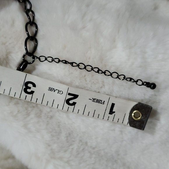 MULTISTRAND NECKLACE BLACK SILVER - Picture 5 of 7